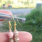 Boucles d'oreille en rhodochrosite