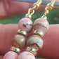 Boucles d'oreille en rhodochrosite