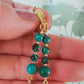 Boucles d'oreille en Chrysocolle du Congo