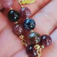 Qualité COLLECTION : Boucles  d'oreille en tourmaline multicolore