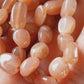 Perle Olive en Pierre de lune Pêche 6/8 mm - à l'unité