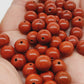 Perle en Jaspe rouge 8 mm - à l'unité