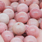 Perle en Rhodonite rose 8 mm - à l'unité