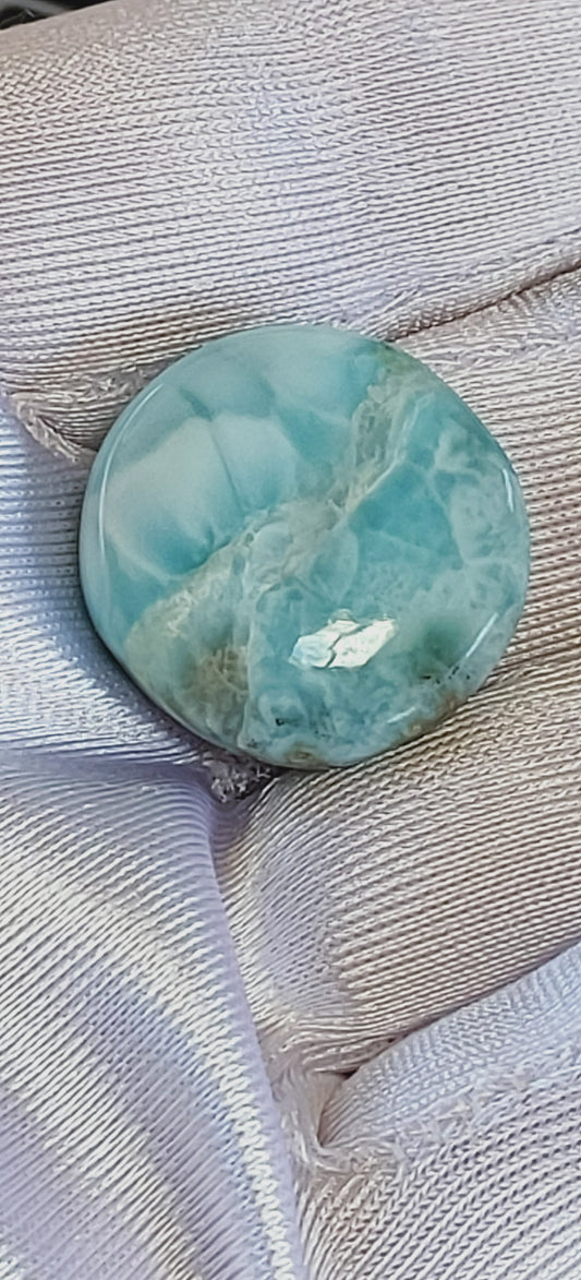 1 cabochon en Larimar pour la création