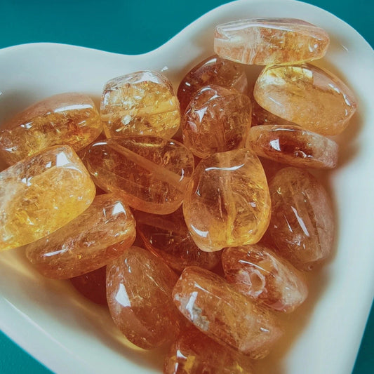 Perle en Citrine 10 à 15 mm - à l'unité