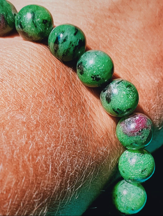 Bracelet en Zoizite - Perles de 6 mm - Qualité AAA