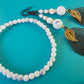 Parure Bracelet et boucle d'oreilles en Howlite blanche