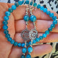 Parure Bracelet et boucle d'oreilles en Apatite bleue