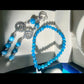 Parure Bracelet et boucle d'oreilles en Apatite bleue