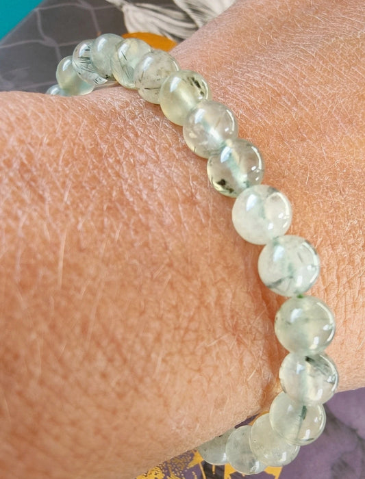 Bracelet en Préhnite - perles de 6 mm - Qualité A