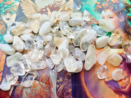 Citrine chauffée - Pierre roulée - Qualité AB - Entre 15 à 20 mm