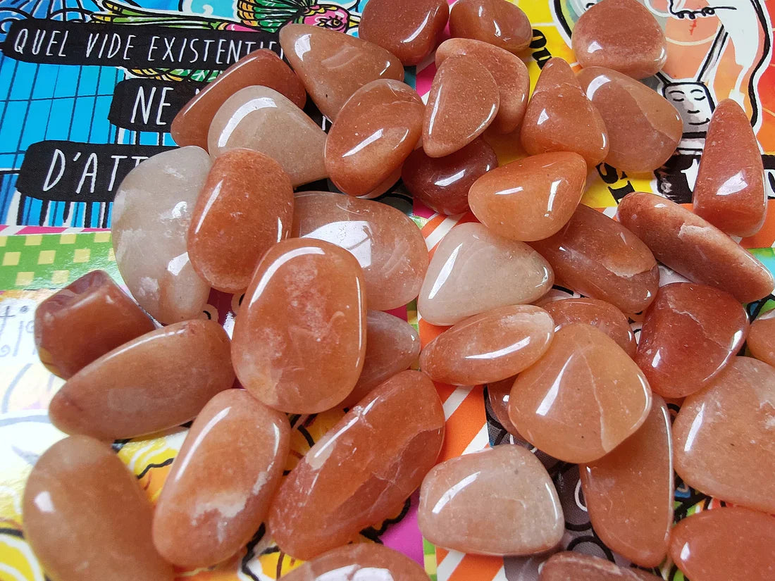 Aventurine orange Pierre roulée Qualité AA Taille au choix Anastasia GROSS