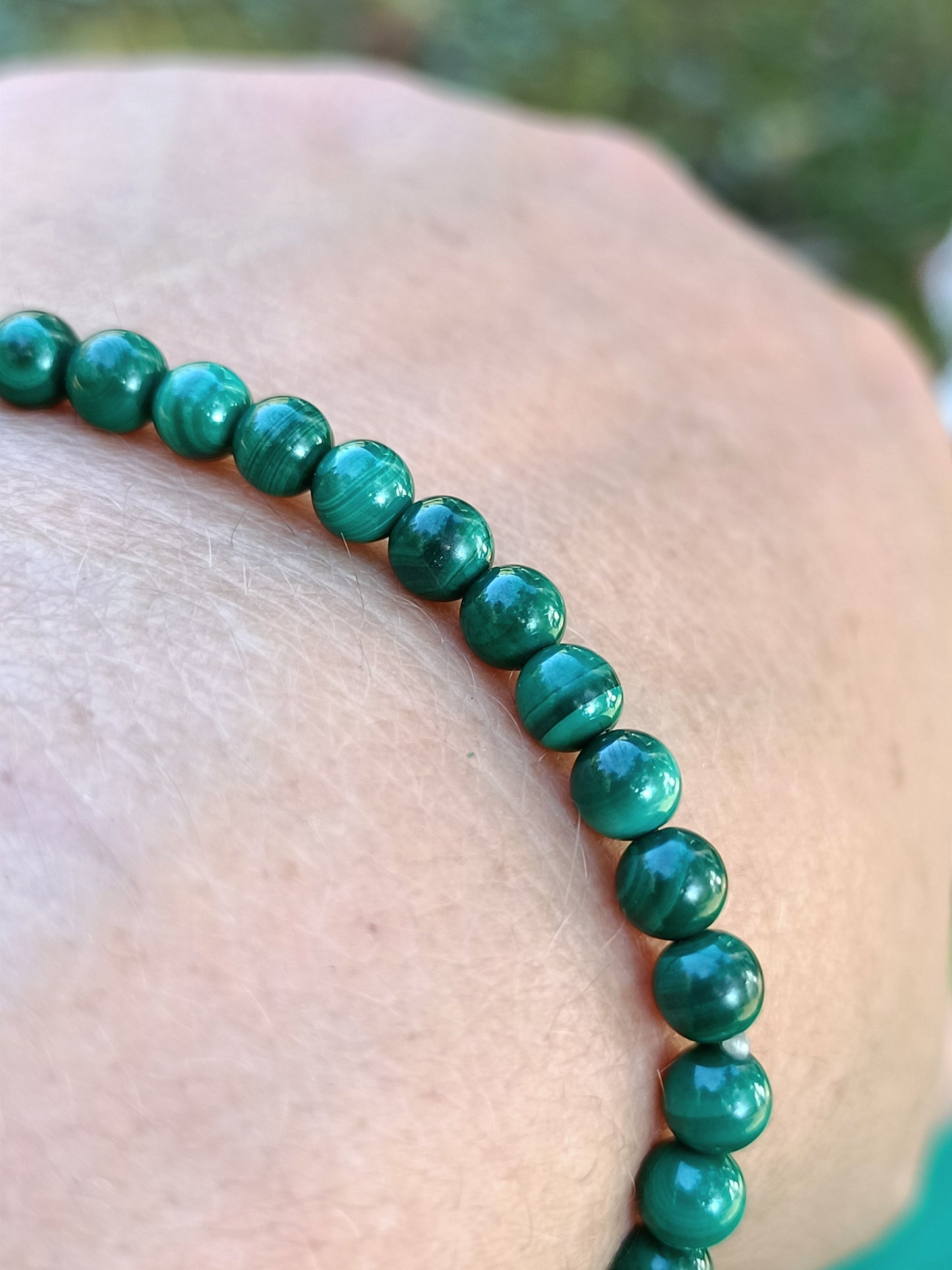 Bracelet en Malachite - perles de 4 mm - qualité 💎💎💎💎💎💎