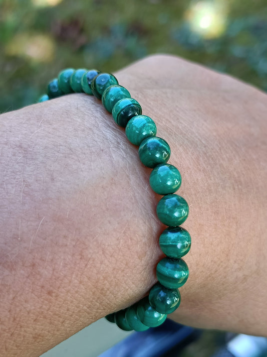 Bracelet en Malachite - perles de 6 mm - qualité 💎💎💎💎💎💎