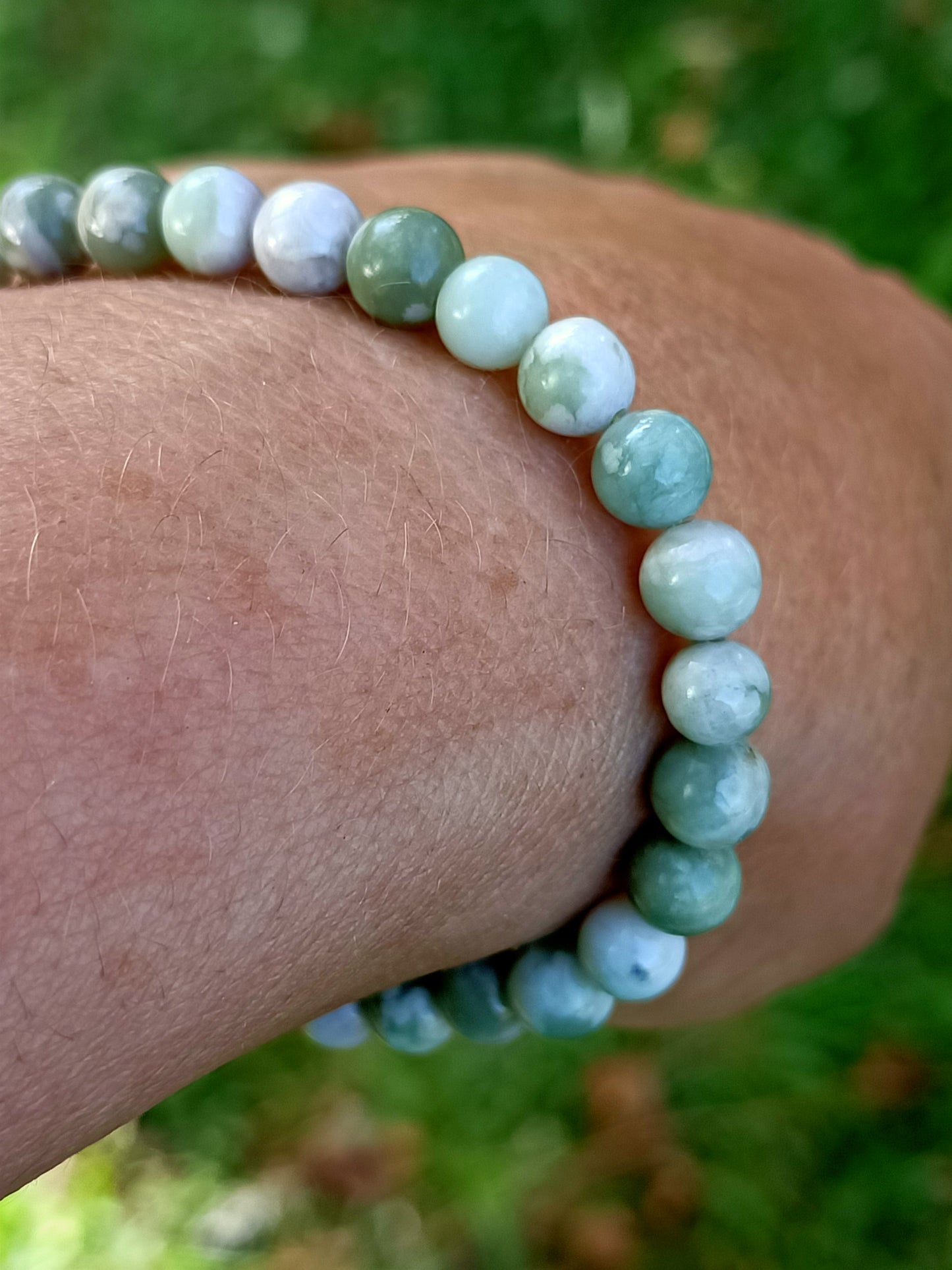 Bracelet en Jade de Hetian - perles de 6 mm - qualité 💎💎💎💎