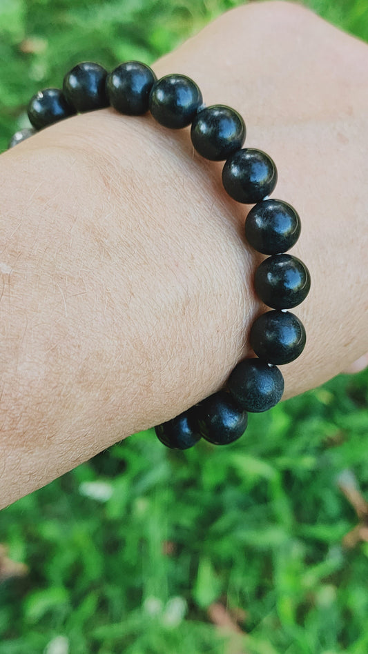 Bracelet en Shungite - perles de 10 mm - qualité 💎💎💎💎