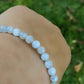 Bracelet en Calcédoine bleue sur Gangue - perles de 5 mm - qualité   💎💎💎💎