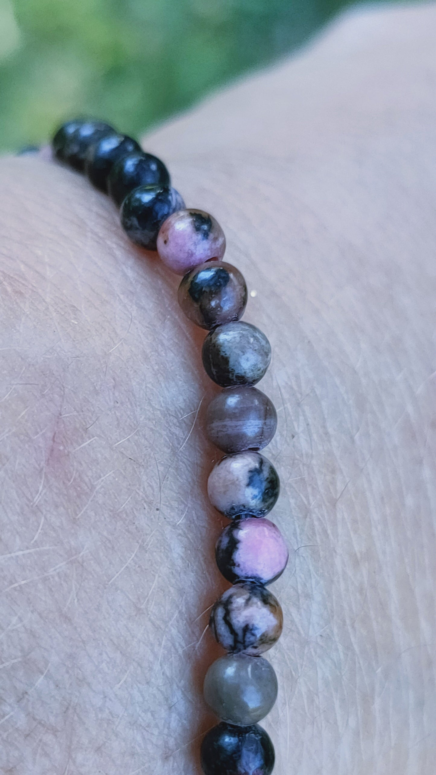 Bracelet en Rhodonite de Madagascar - perles de 6 mm - qualité 💎💎💎