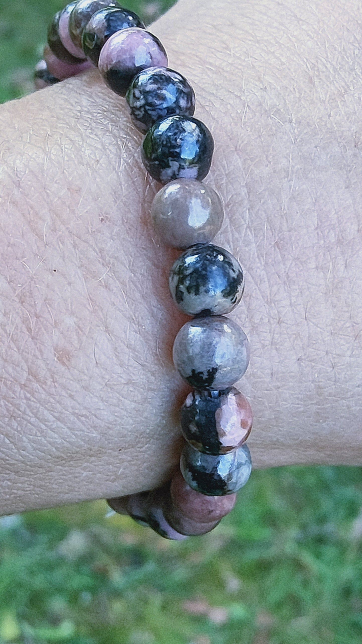 Bracelet en Rhodonite de Madagascar - perles de 6 mm - qualité 💎💎💎