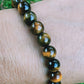 Bracelet en oeil de tigre  - perles de 8 mm - grande taille - qualité 💎💎💎💎
