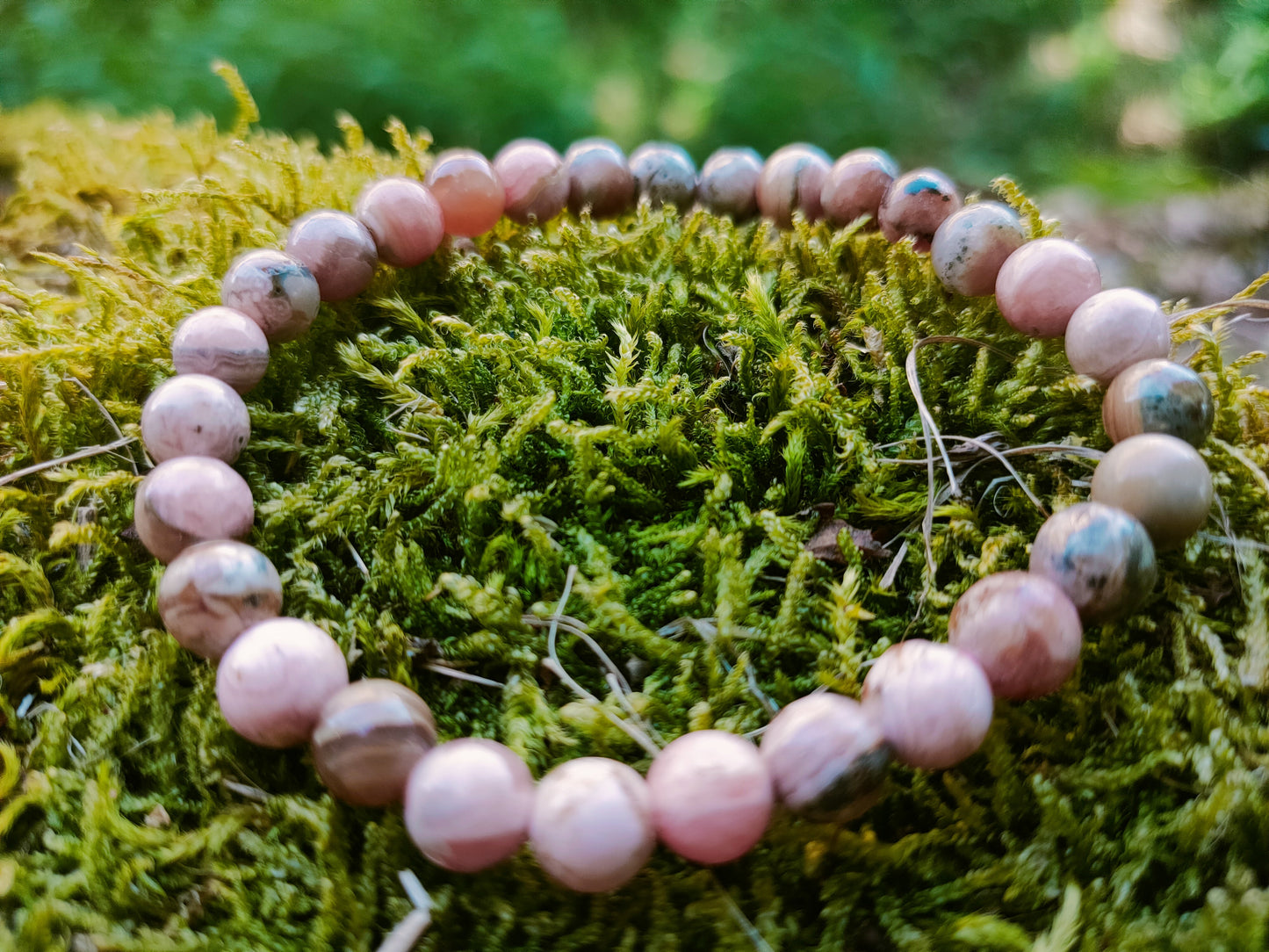 Bracelet en Rhodochrosite d'Argentine  - perles de 6 mm - qualité 💎💎💎💎💎