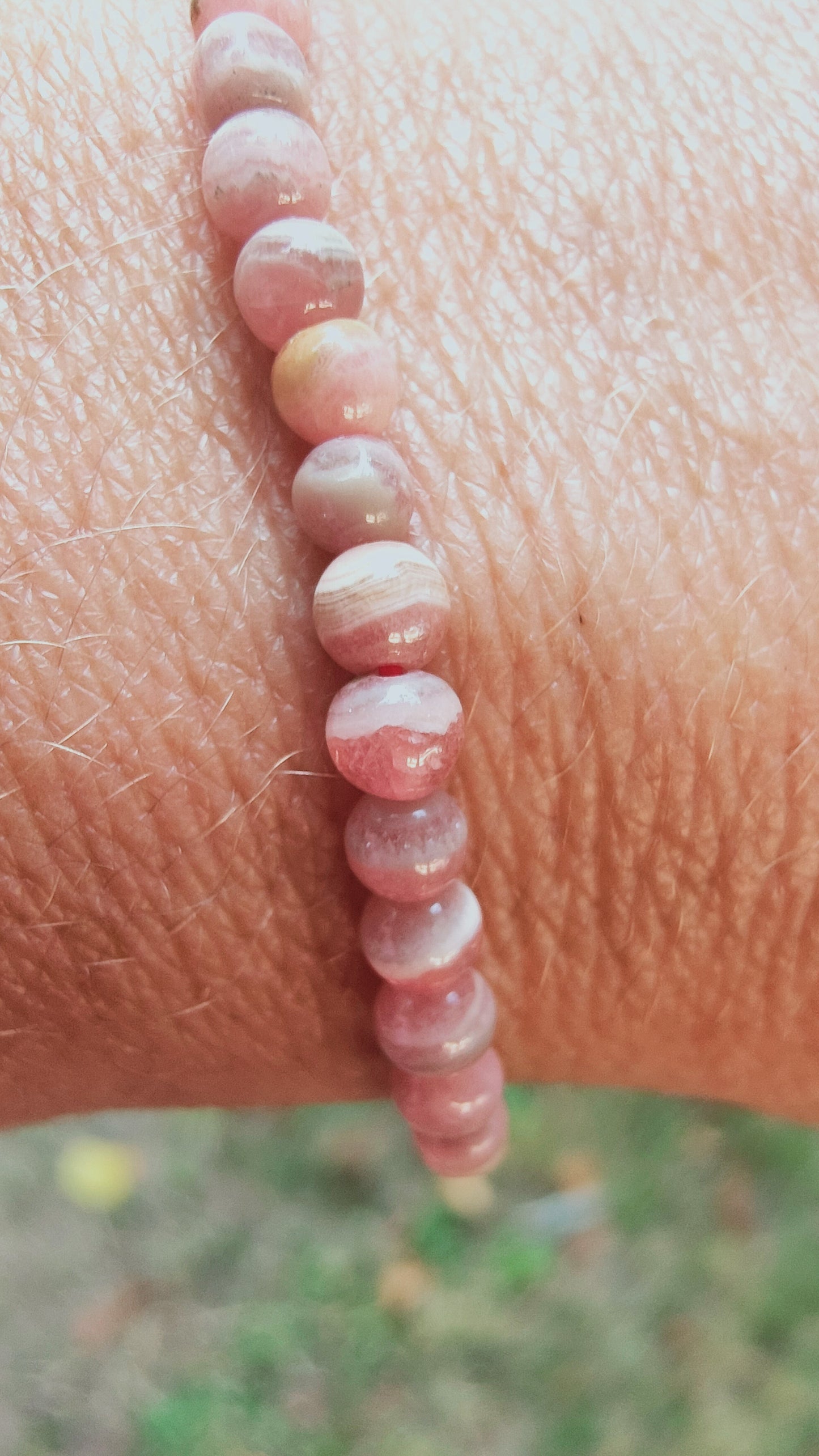 Bracelet en Rhodochrosite d'Argentine  - perles de 5 mm - qualité 💎💎💎💎💎