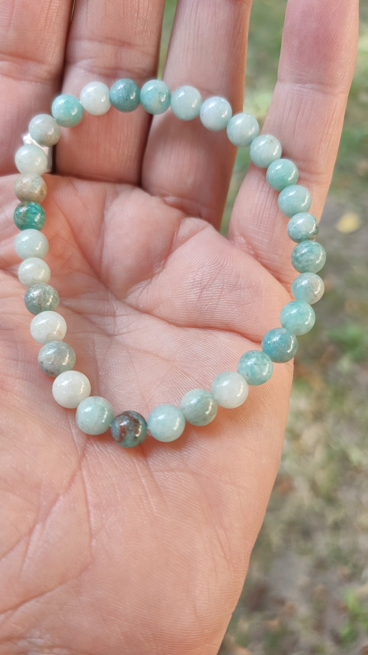 Bracelet en Amazonite du Pérou - perles de 6 mm - Qualité 💎💎💎