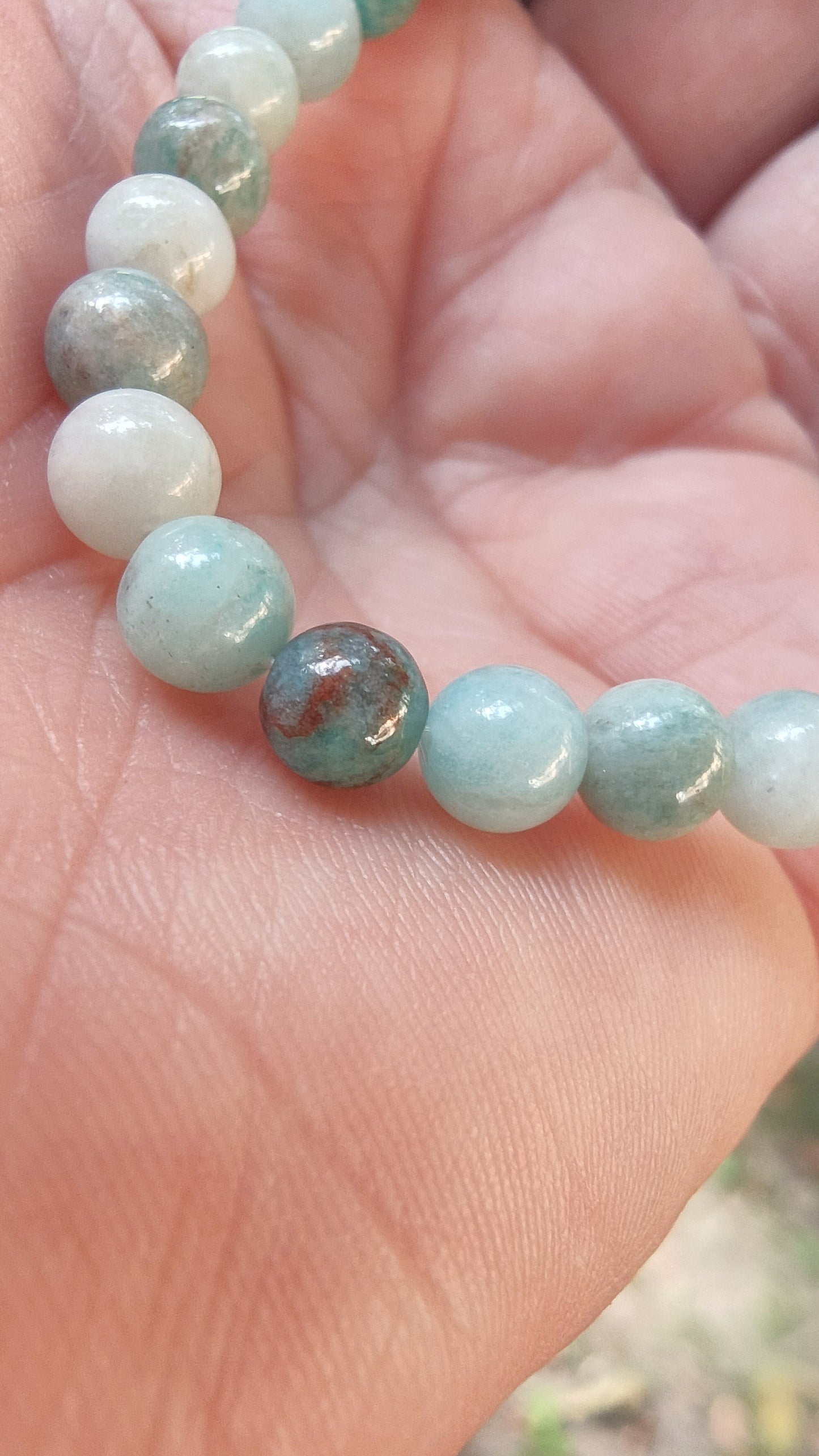 Bracelet en Amazonite du Pérou - perles de 6 mm - Qualité 💎💎💎