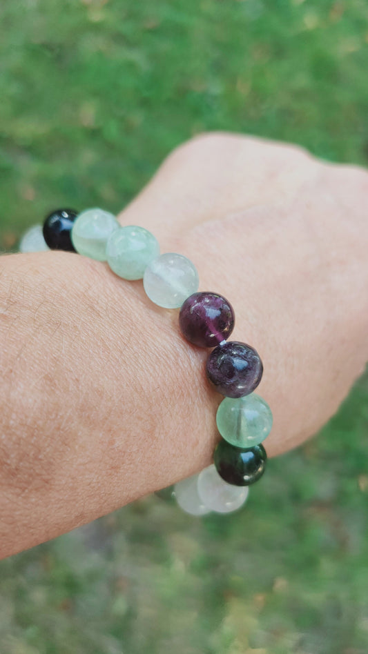 Bracelet en Fluorine - perles de 10 mm - Qualité 💎💎💎