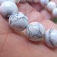 Bracelet en Howlite - perles de 10 mm - Qualité 💎💎💎💎