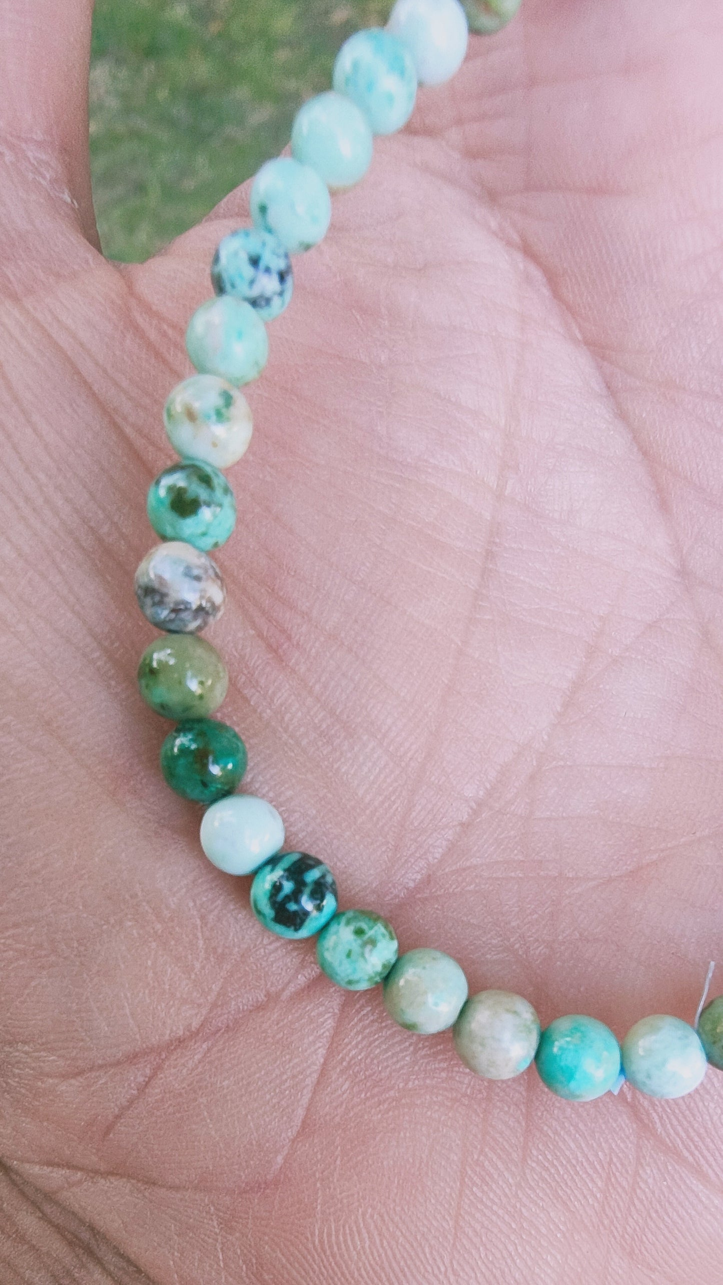 Bracelet en Turquoise du Pérou  - perles de 4 mm - qualité 💎💎💎💎