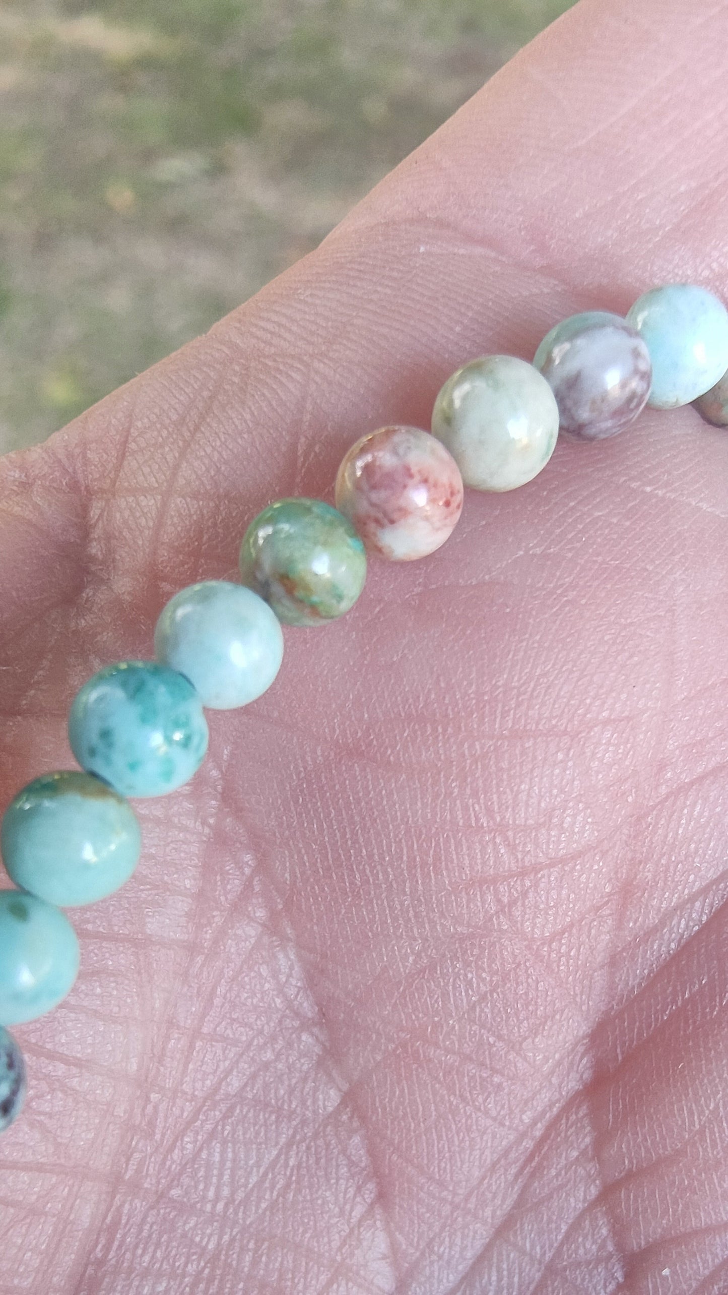 Bracelet en Turquoise du Pérou  - perles de 4 mm - qualité 💎💎💎💎