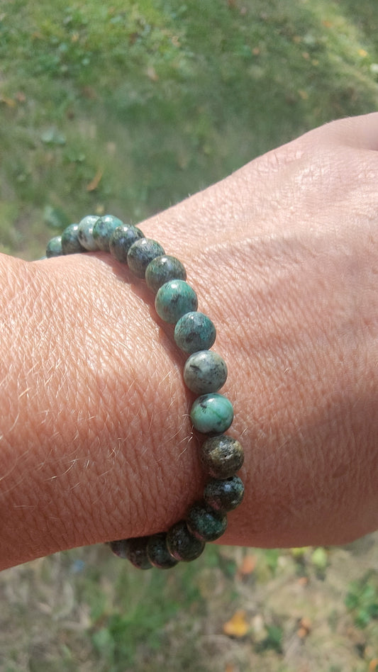 Bracelet en Turquoise d'Afrique  - perles de 6 mm - qualité 💎💎💎
