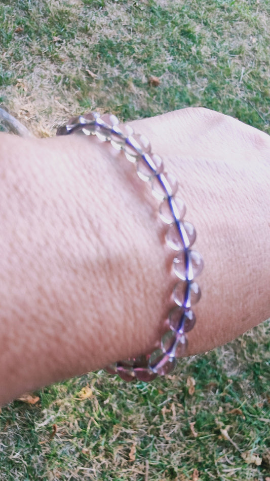 Bracelet en Améthyste du Brésil - perles de 6 mm - qualité 💎💎💎💎💎💎💎