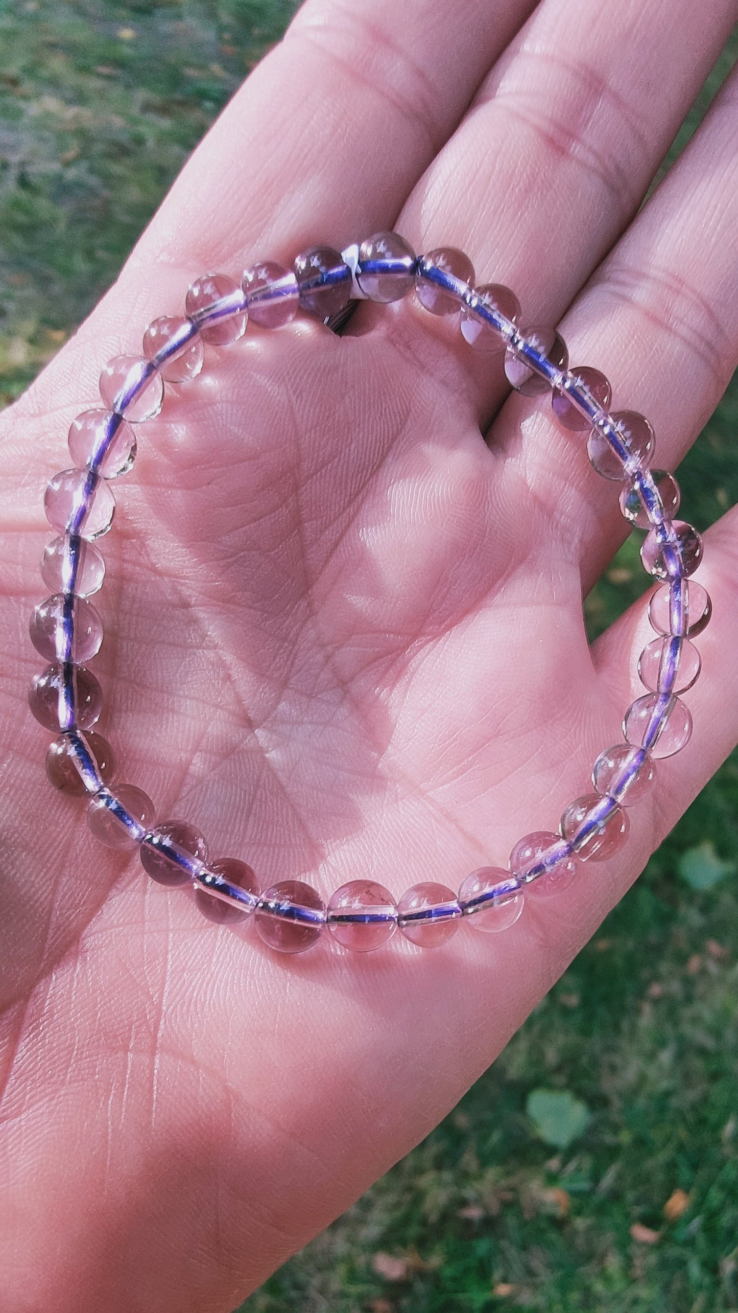 Bracelet en Améthyste du Brésil - perles de 6 mm - qualité 💎💎💎💎💎💎💎