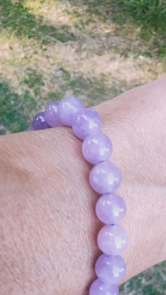 Bracelet en Améthyste lavande - perles de 8 mm - qualité 💎💎💎