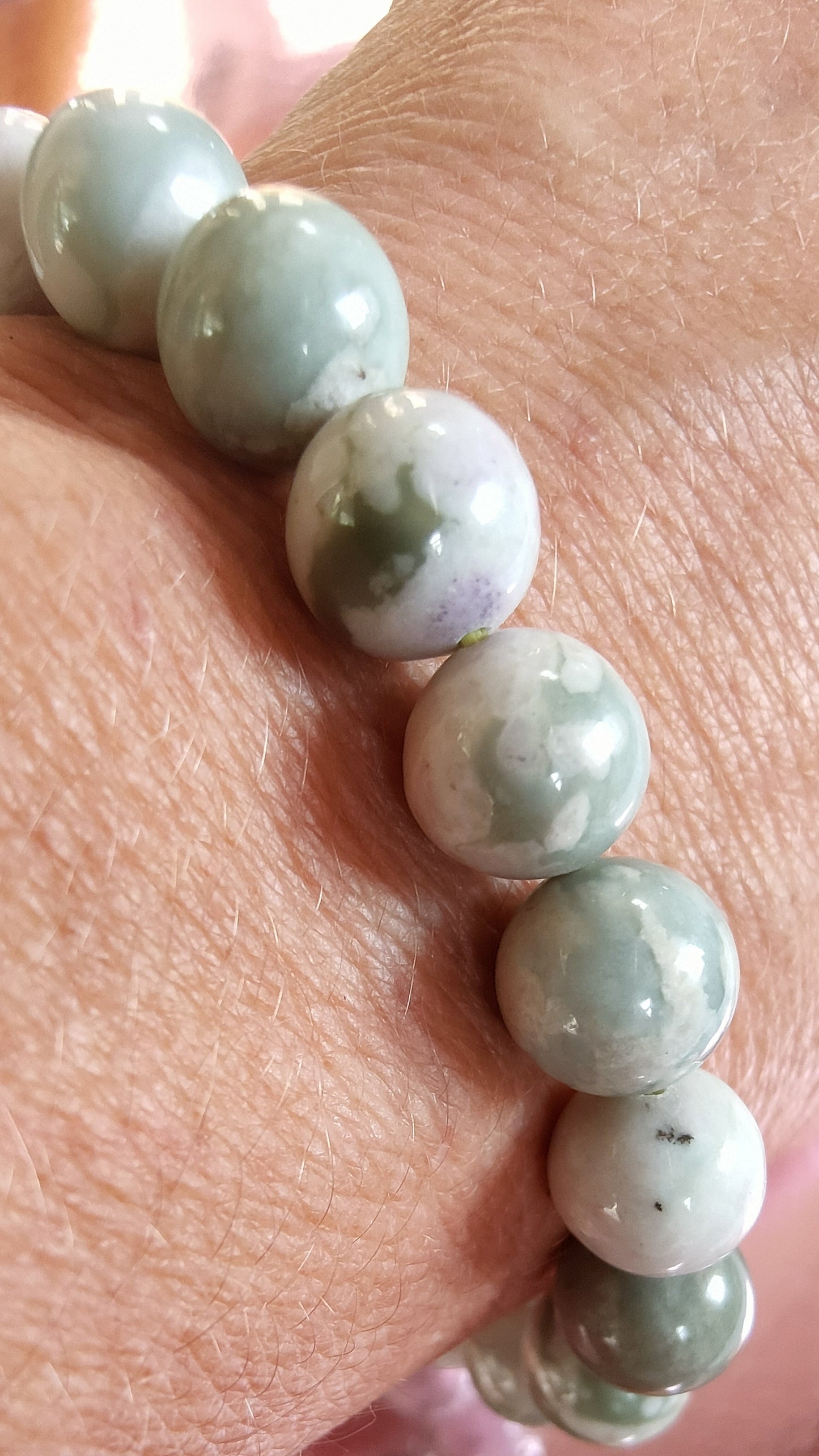 Bracelet en Jade de Hetian - perles de 10 mm - qualité 💎💎💎💎