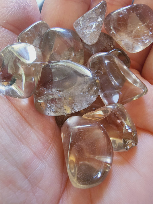 Quartz fumé Brésil - Pierre roulée - Qualité AA - Entre 20 à 30 mm