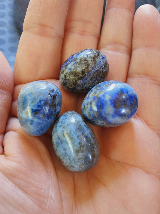 Lapis Lazuli d'Afganistan - Pierre roulée - Qualité AB - Environ 20  mm
