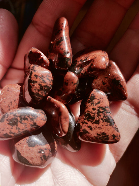Obsidienne Pourpre - Pierre roulée - Qualité A - Environ 20  mm
