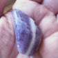1 Améthyste rubanée du Malawi- Pierre roulée - Qualité A+ - Environ 45 mm