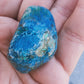 1 Chrysocolle Shattuckite de Namibie - Pierre roulée - Qualité AA - Environ 40 mm