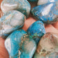 Chrysocolle Shattuckite de Namibie - Pierre roulée - Qualité AA - Environ 30 mm