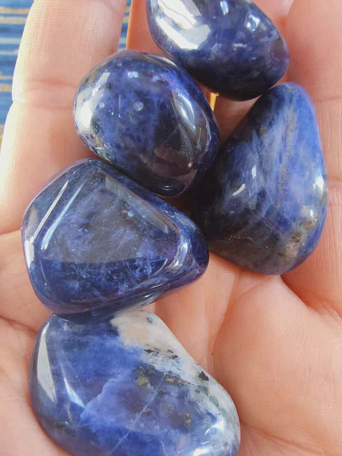 Sodalite de Namibie - Pierre roulée - Qualité AA - Taille au choix