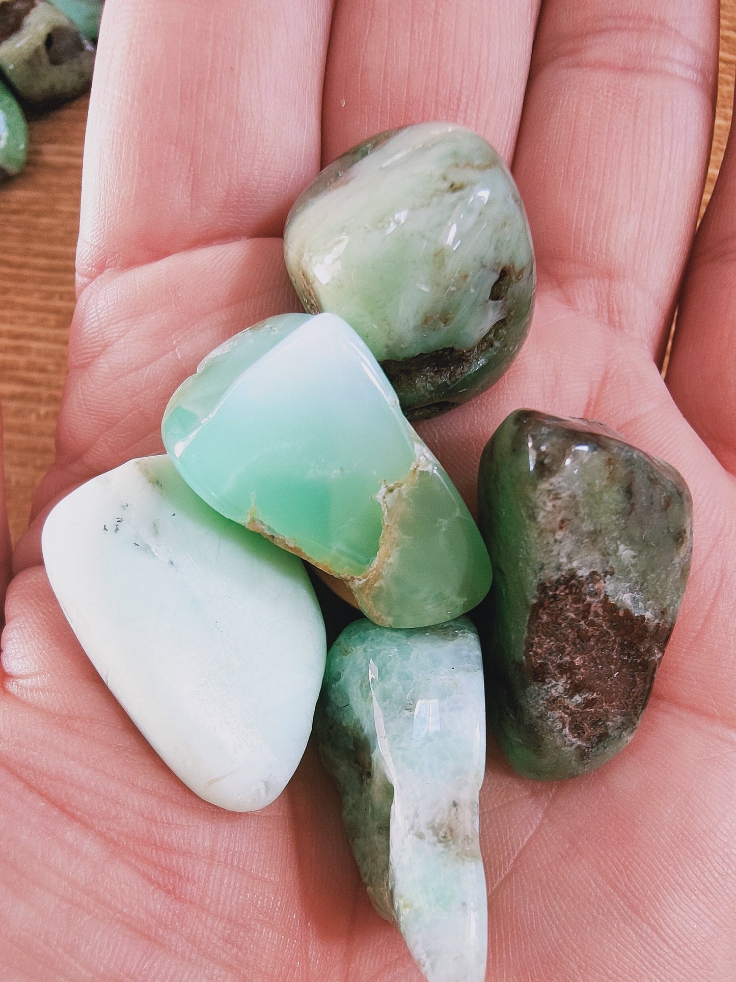 Chrysoprase - Pierre roulée - Qualité AB - Taille au choix