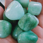 Aventurine verte du Zimbabwe -  Pierre roulée - Qualité A+ - Environ 30 mm