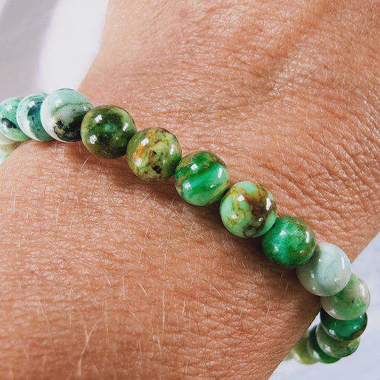 Bracelet en Variscite - perles de 6 mm - qualité 💎💎💎💎💎💎