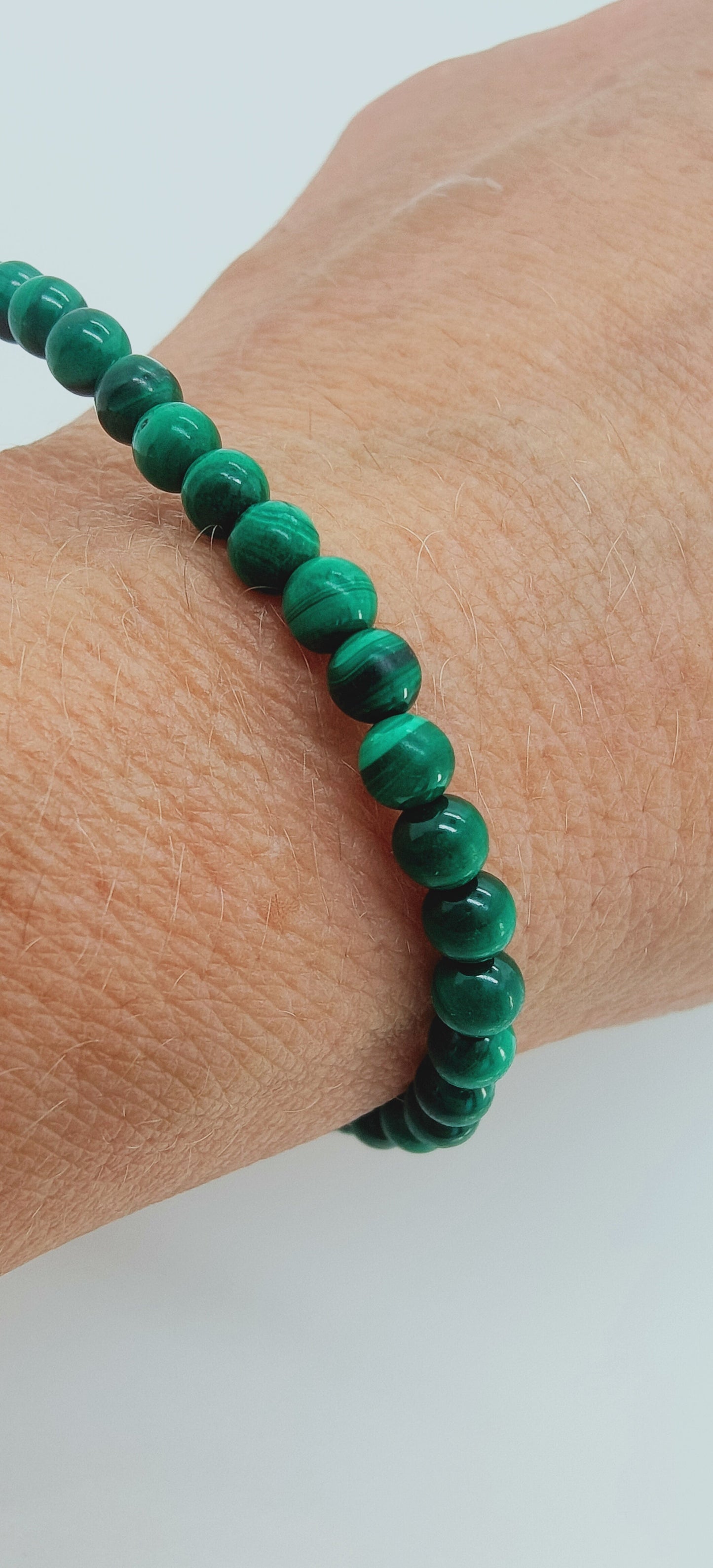 Bracelet en Malachite - perles de 4 mm - qualité 💎💎💎💎💎💎