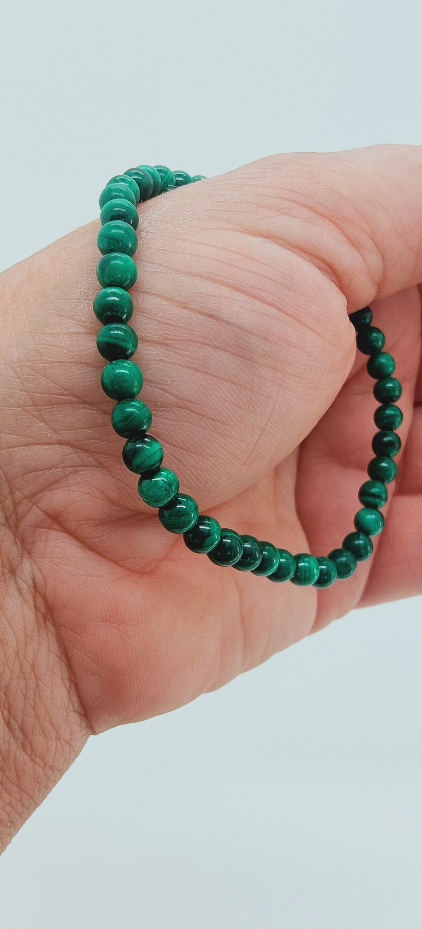 Bracelet en Malachite - perles de 4 mm - qualité 💎💎💎💎💎💎