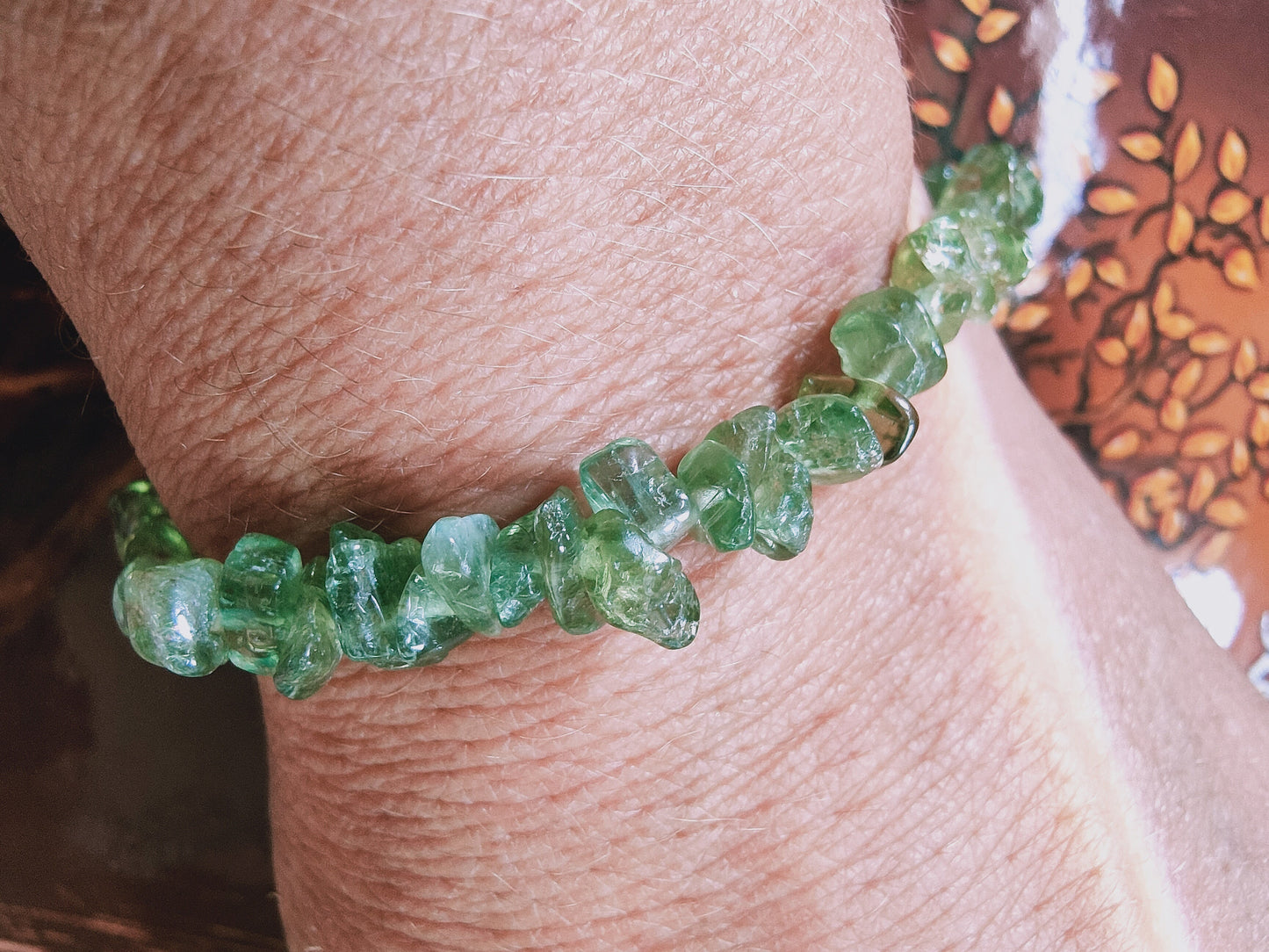 Bracelet baroque en Apatite verte - qualité 💎💎💎💎